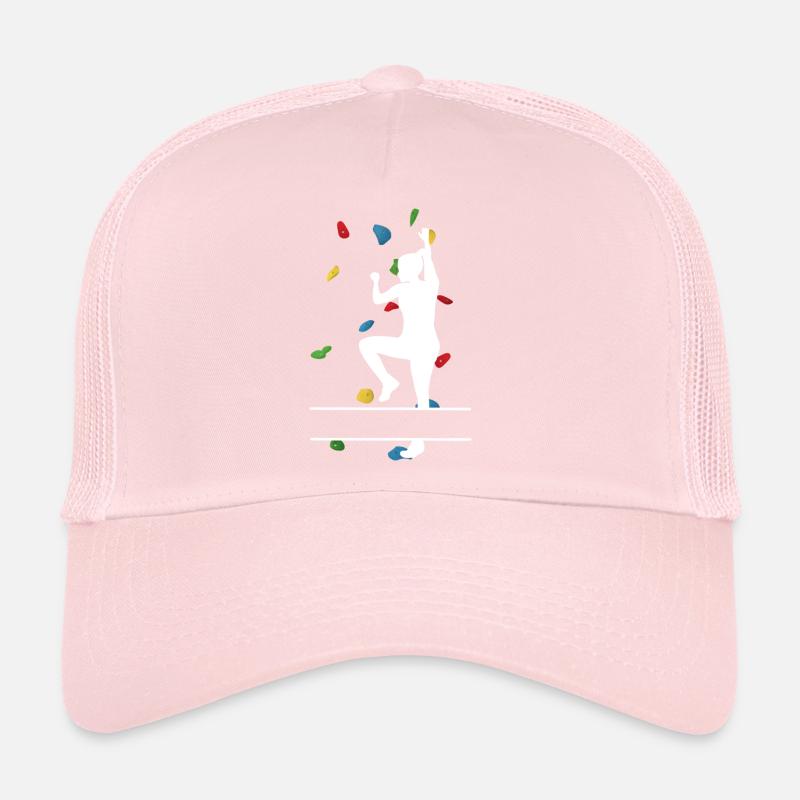 Climbing Wall Woman White – Custom Boulder Trucker Cap