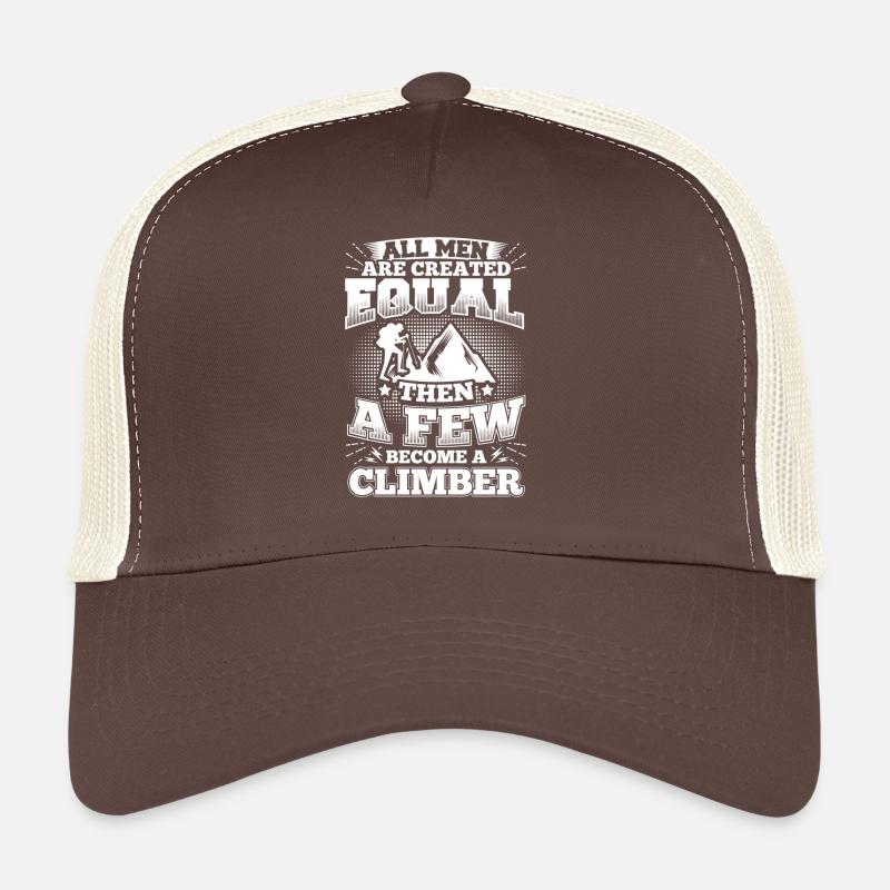 Funny Climbing Climber Shirt All Men Equal Trucker Cap