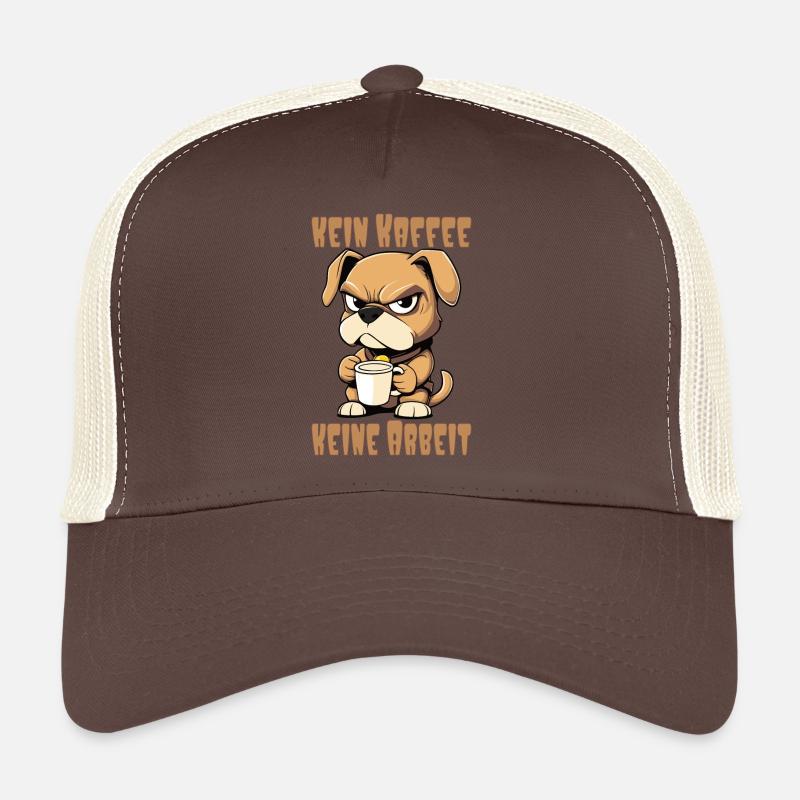 Chien - Pas de café, pas de travail Casquette trucker 