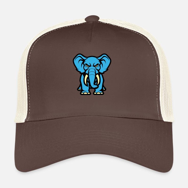elefant comic - Trucker Cap - Braun/Beige