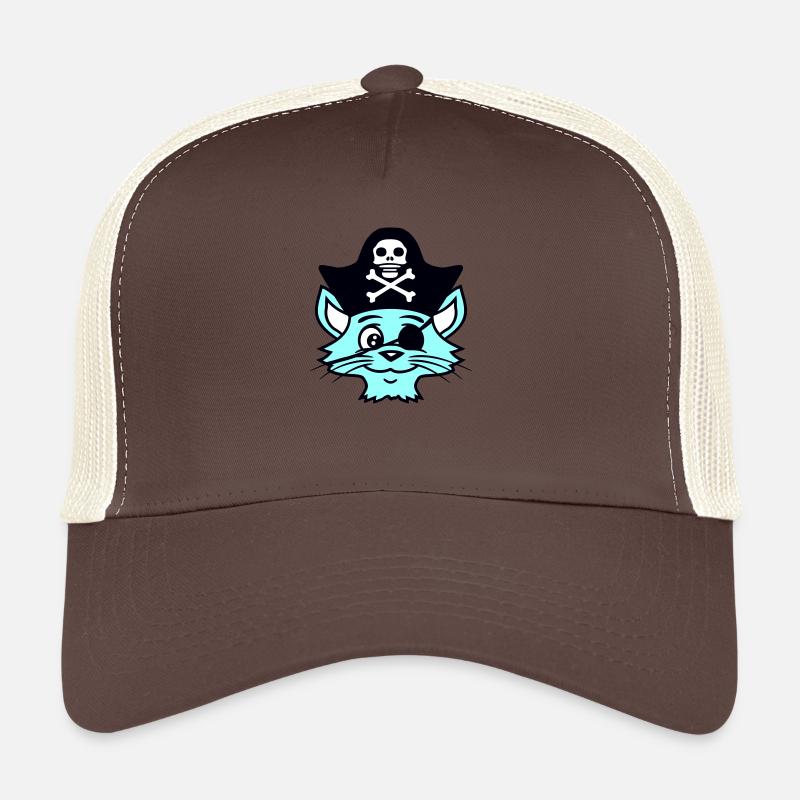 Mignon Pirate Chats Buccaneer Oeil Patch Chapeau Costume Casquette trucker 