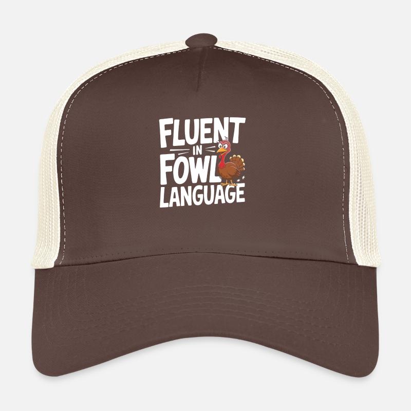 Maîtrise de la langue aviaire - Fun Turkey Design Casquette trucker 