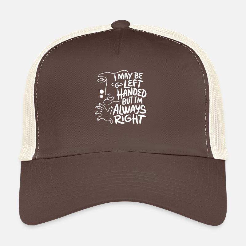 Humorous design for left-handers Trucker Cap