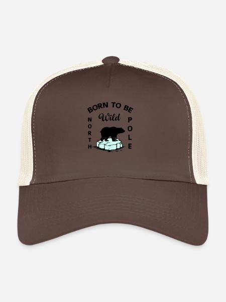 Ours polaire Wilderness Antarctique - Casquette trucker  - marron/beige - Devant