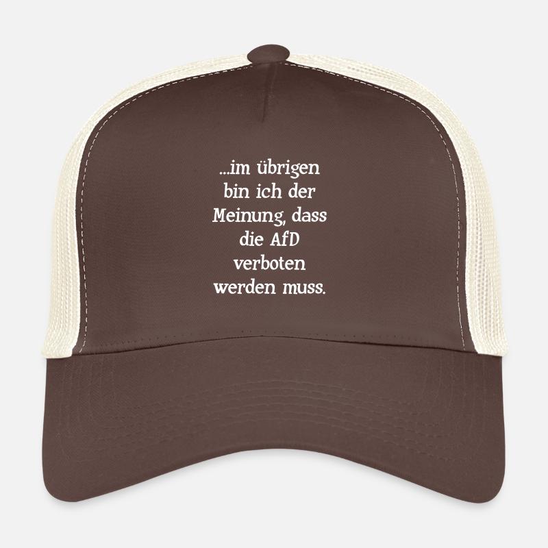 für AfD Verbot - Trucker Cap - Braun/Beige