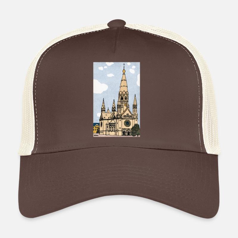 Kaiser Wilhelm Gedächtniskirche Berlin - Trucker Cap - Braun/Beige