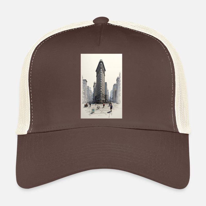 Flatiron Building - Trucker Cap - Braun/Beige