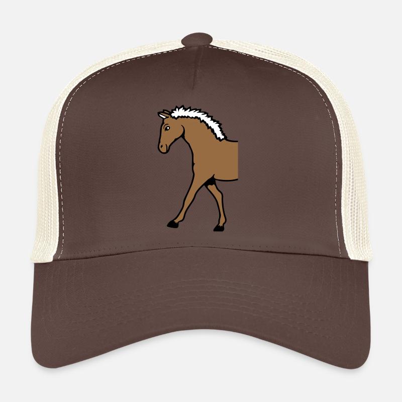 Halbes Pferd Vorderteil Vordere Hälfte Vorne geht Trucker Cap