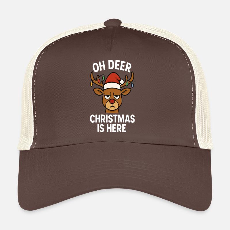 Oh Deer Christmas Is Here Trucker Cap