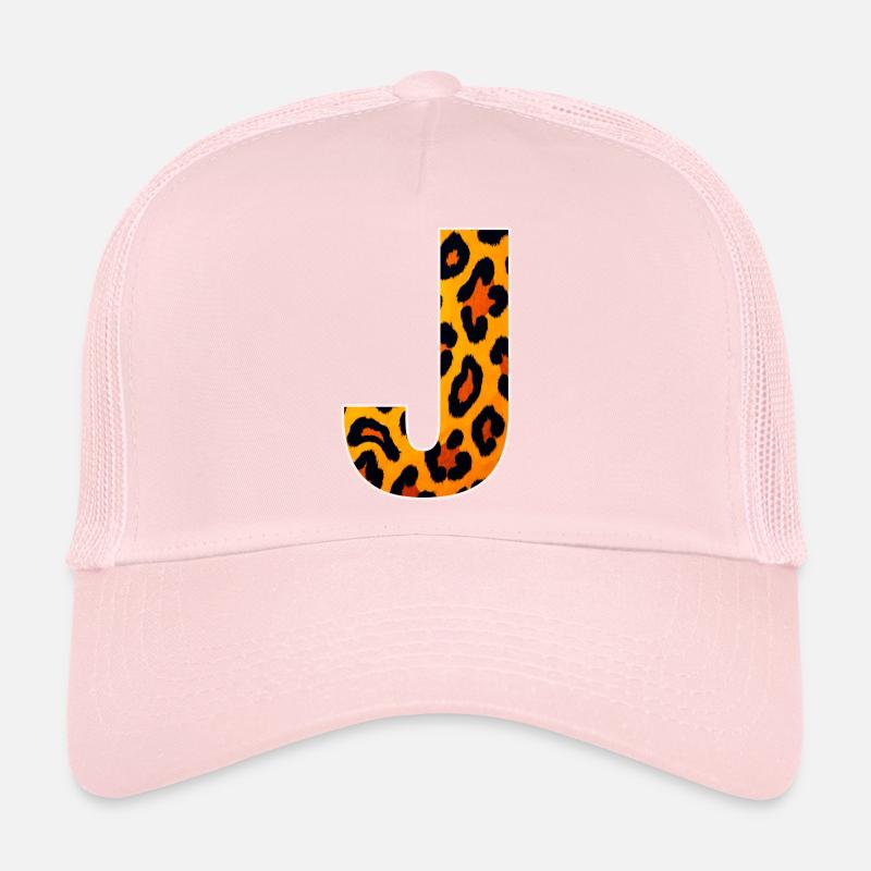 Lettre LeopardJ Casquette trucker 