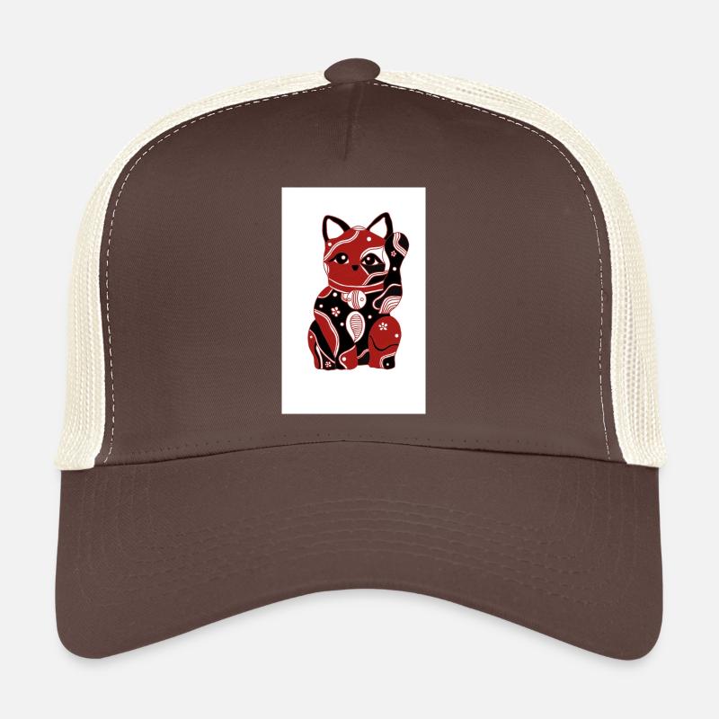Chinesische Katze - Trucker Cap - Braun/Beige