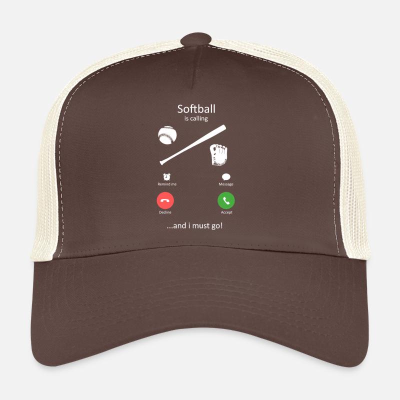 Softball ruft lustige eingehende Anrufe an Trucker Cap