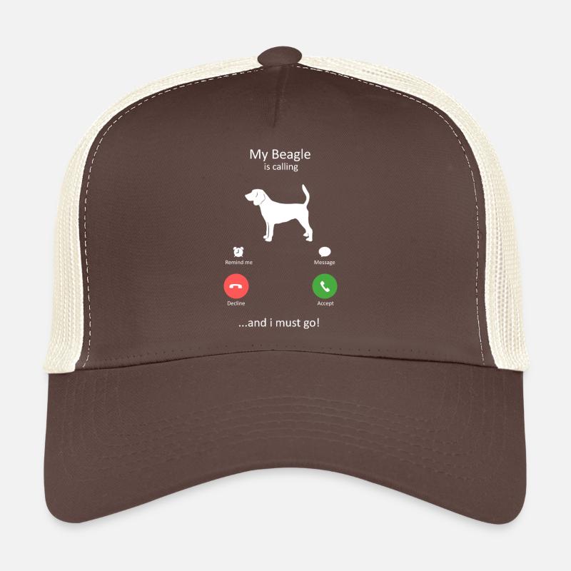 Écran téléphonique du Beagle appelant le chien drôle Casquette trucker 