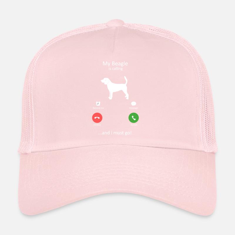 Beagle Calling Funny Dog Phone Screen Trucker Cap