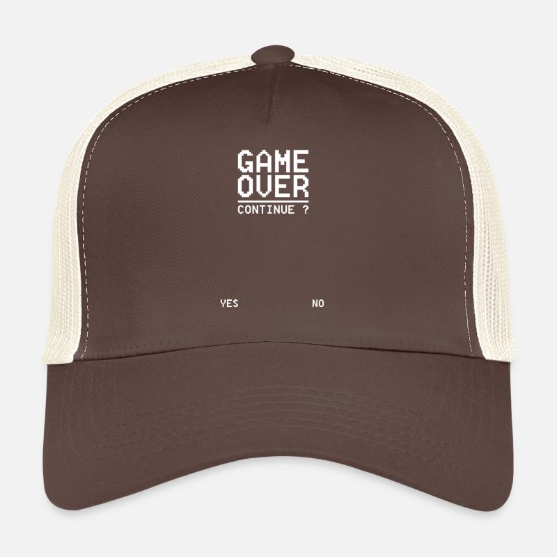 GAME OVER Continue W - Trucker Cap - brown/beige