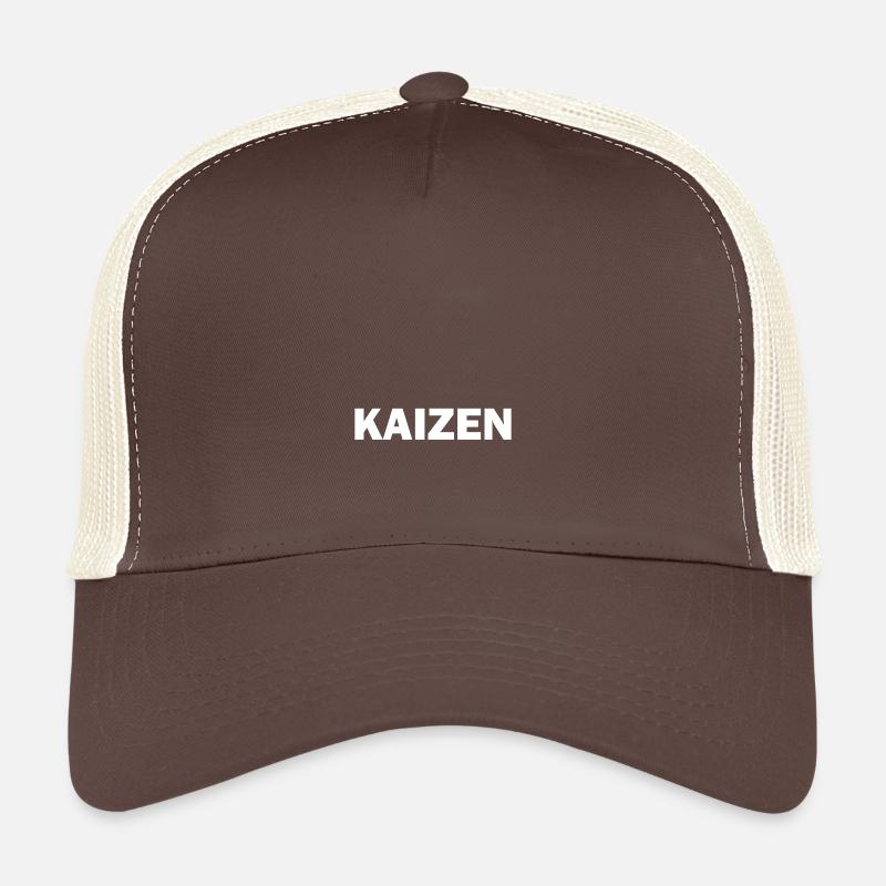 KAIZEN WHITE - Casquette trucker  - marron/beige