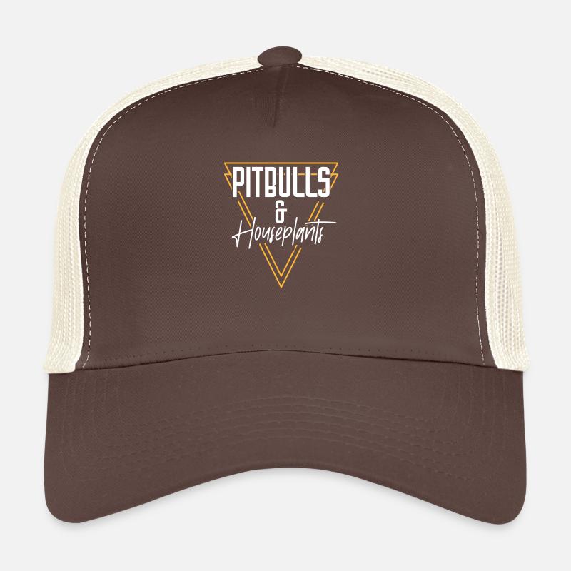 Pitbulls and houseplants Design for a pitbulls Trucker Cap