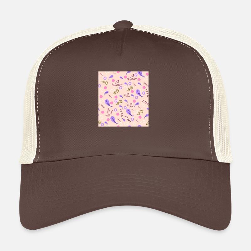 Design élégant de feuilles et de motifs décoratifs Casquette trucker 