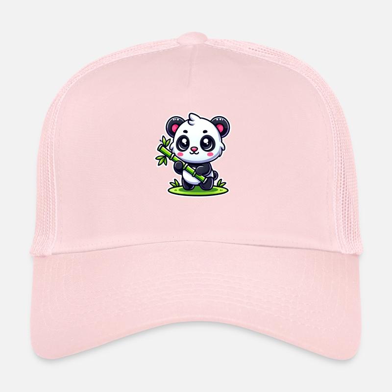 Cute Panda with Bamboo Trucker Cap