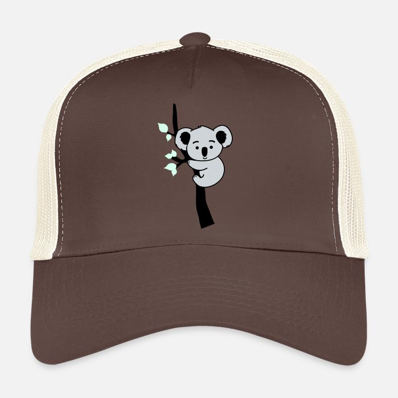 koalabär comic baum - Trucker Cap - Braun/Beige