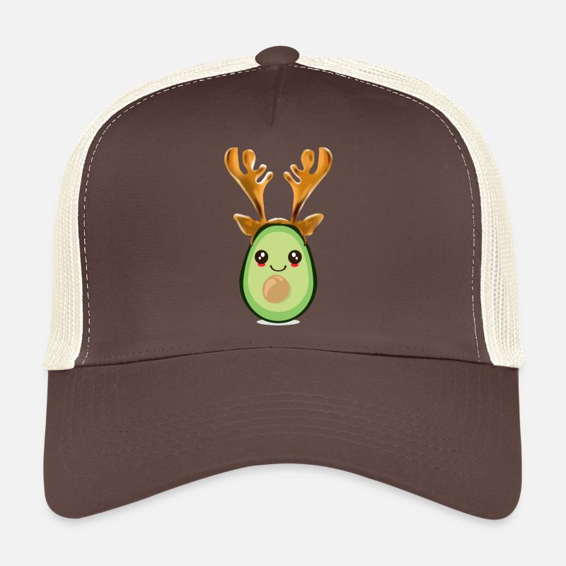 Weihnachten Avocado Rentier Geweihe Trucker Cap
