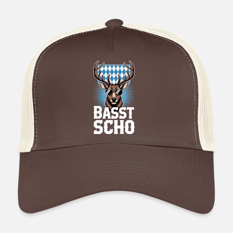 Basst Scho Hirsch Bayerischer Dialekt Bayern Trucker Cap
