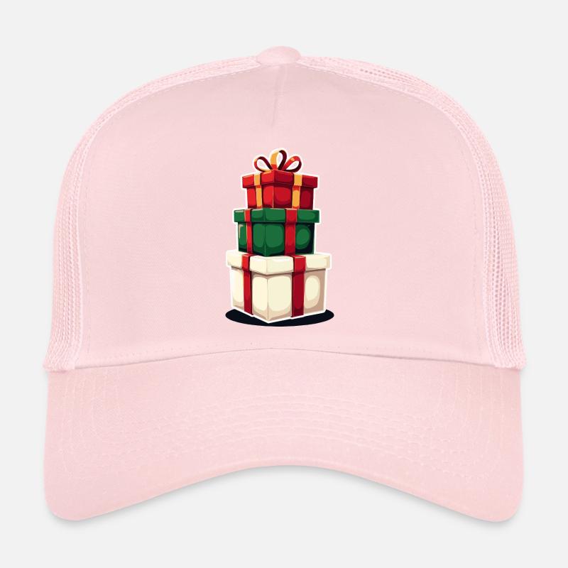 Stacked Gift Boxes Illustration Trucker Cap