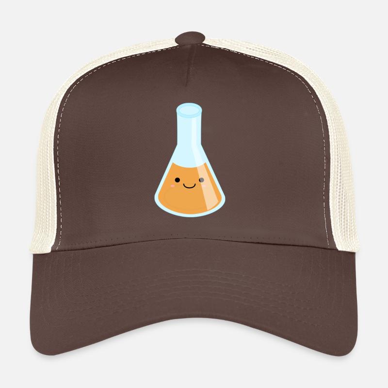 Kawaii orange Substanz Geschenk Idee - Trucker Cap - Braun/Beige