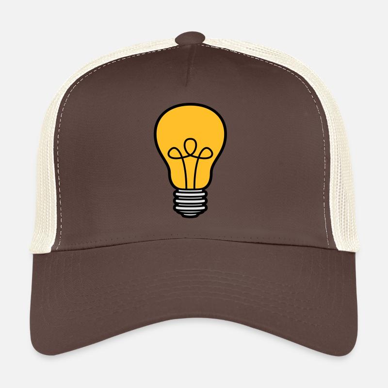 bulb light electricity idea smart thinking loes Trucker Cap