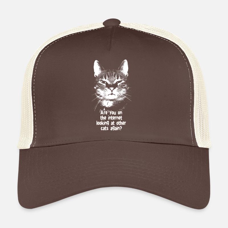 Internet-Katze - Trucker Cap - Braun/Beige