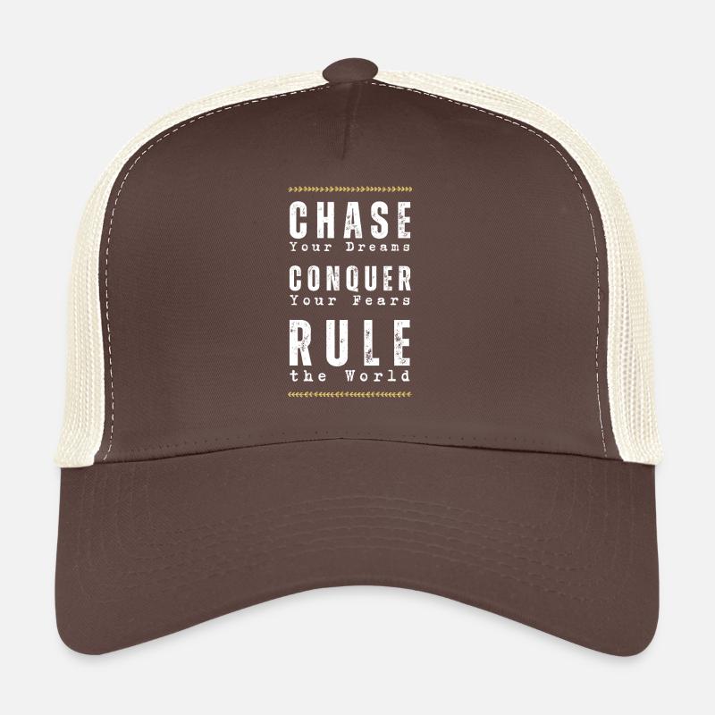 Chase Your Dreams - Conquer Your Fear (feuille d’or) Casquette trucker 