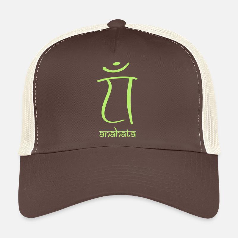 chakra anahata - Trucker Cap - Braun/Beige