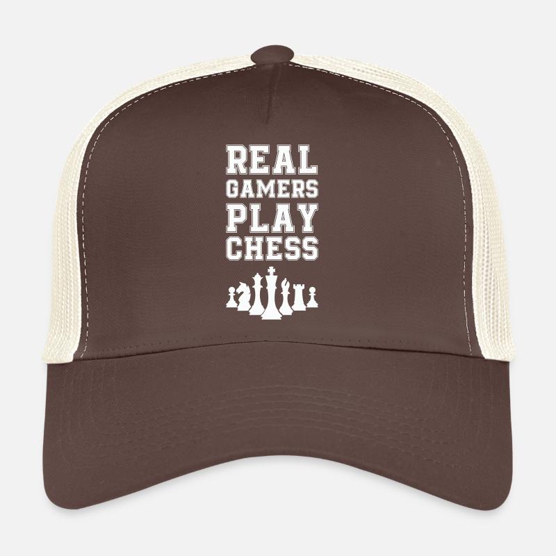 schachfiguren schach - Trucker Cap - Braun/Beige