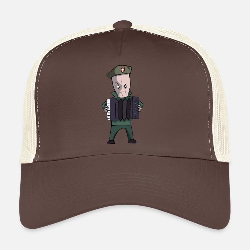 Serbischer Akkordeonist - Trucker Cap - Braun/Beige