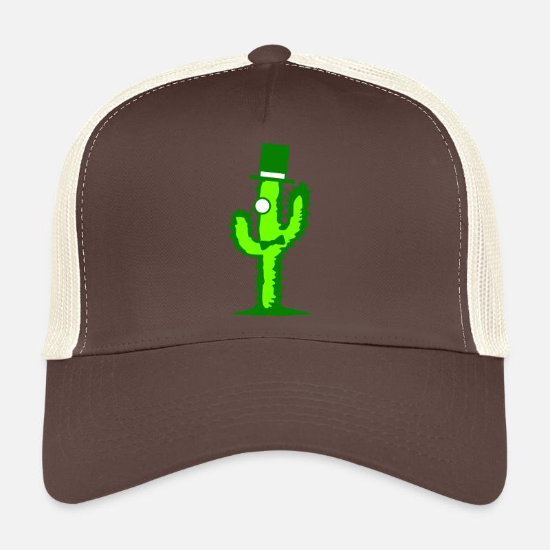 Cool Cactus Sir Genteman Mr. Top Hat Monocle Casquette trucker 
