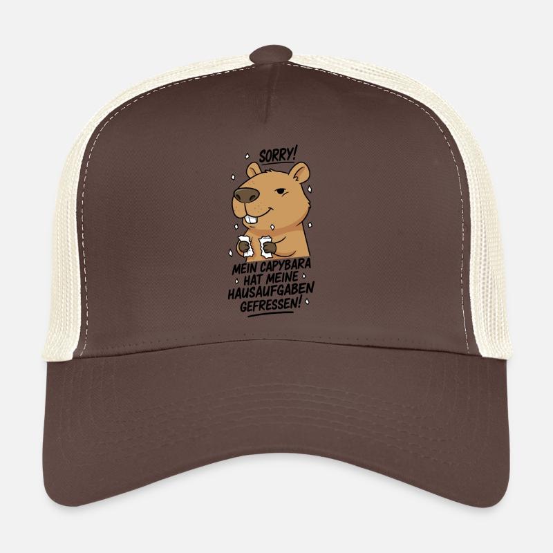 Pardon! Capybara a mangé mes devoirs Casquette trucker 
