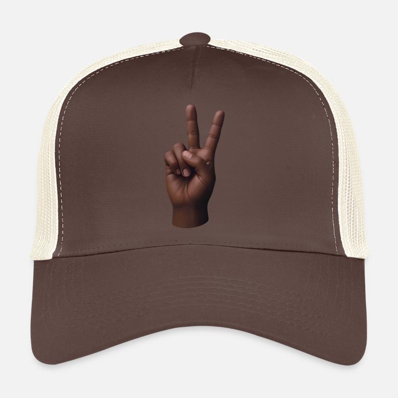 PEACE HAND #3 - peace & love Casquette trucker 