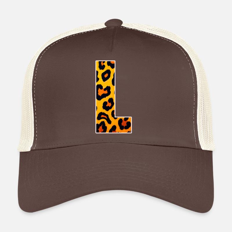Leopard Print Corner Design Trucker Cap