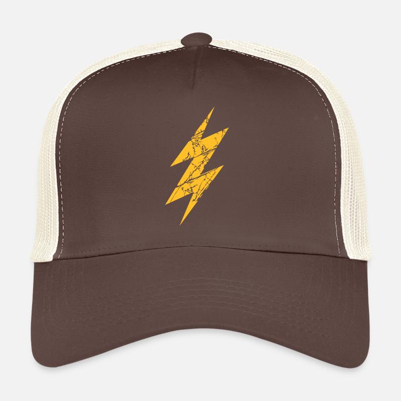 cracks scratch lightning symbol connect connection Trucker Cap