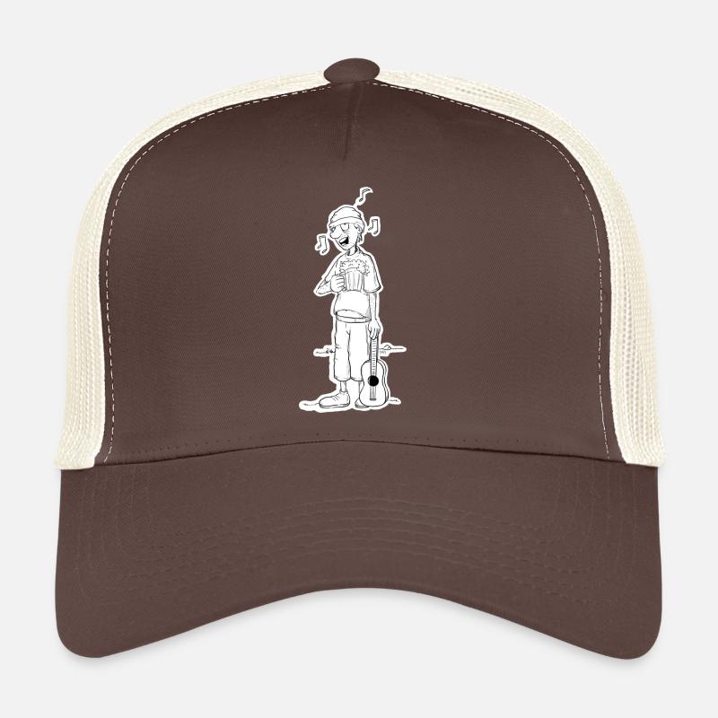 Singing Guitarist - Trucker Cap - brown/beige