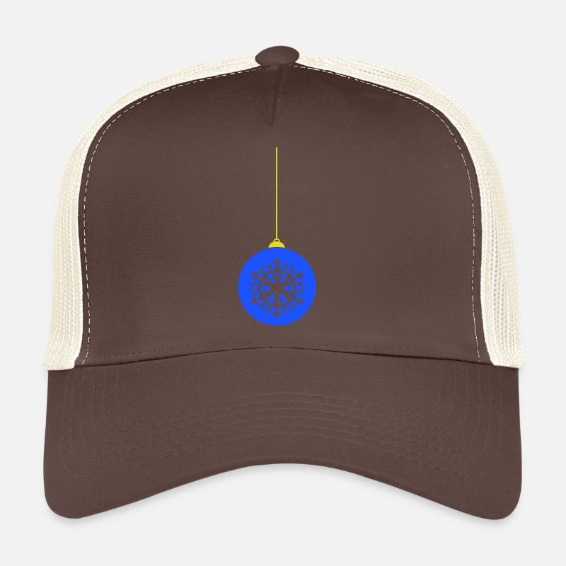 Weihnachtskugel deko - Trucker Cap - Braun/Beige