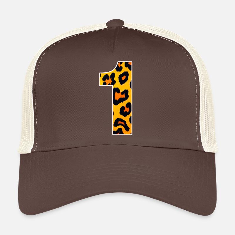 Imprimé léopard jaune-orangé Casquette trucker 