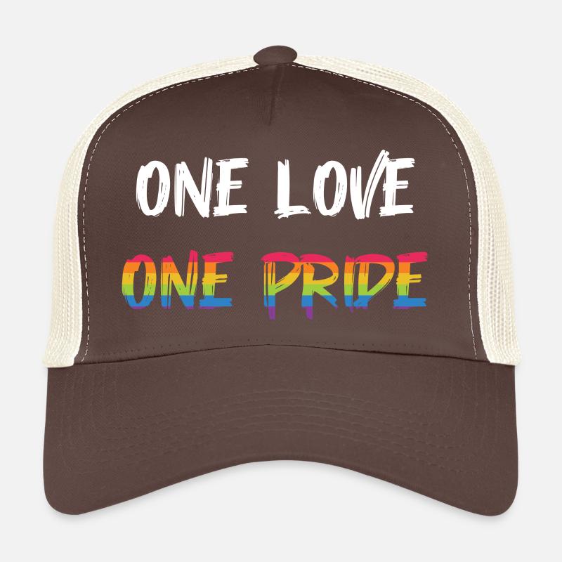 LGBT Pride Month - Eine Liebe, eine Pride - Trucker Cap - Braun/Beige
