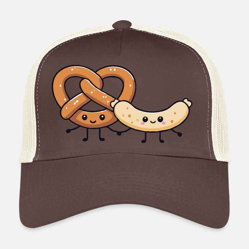 Boudin blanc avec bretzel Casquette trucker 