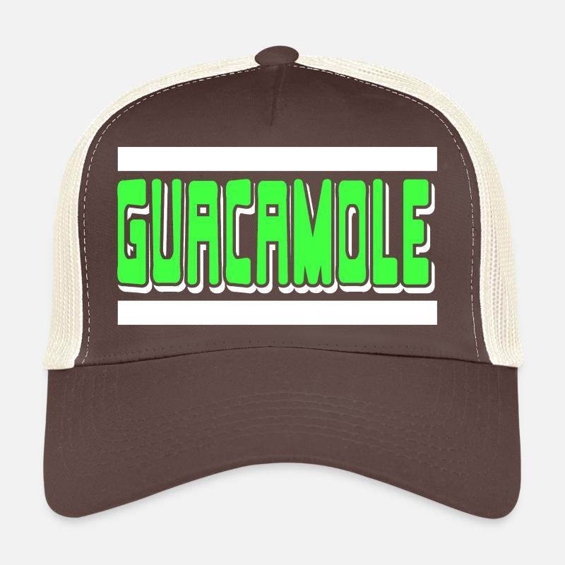 Guacamole Bold Green Funny Snack Typography Trucker Cap