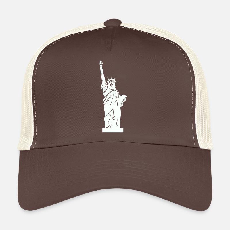 freiheitsstatue - Trucker Cap - Braun/Beige