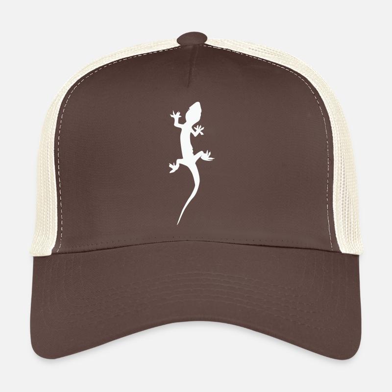 Gecko Echse - Trucker Cap - Braun/Beige