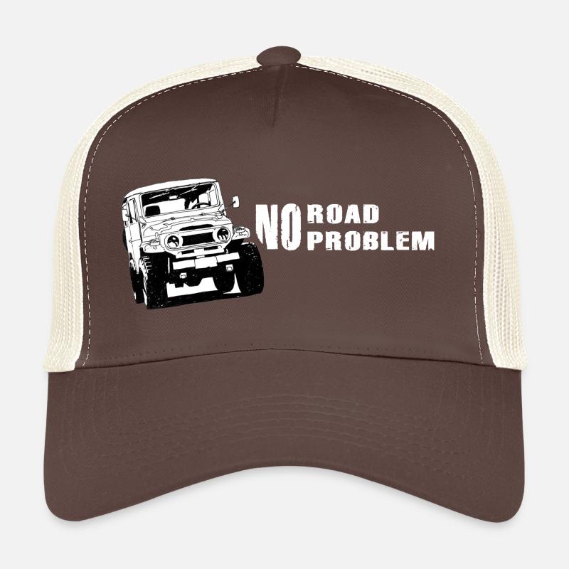 Landcruiser BJ40 No Road No Problem - Trucker Cap - Braun/Beige