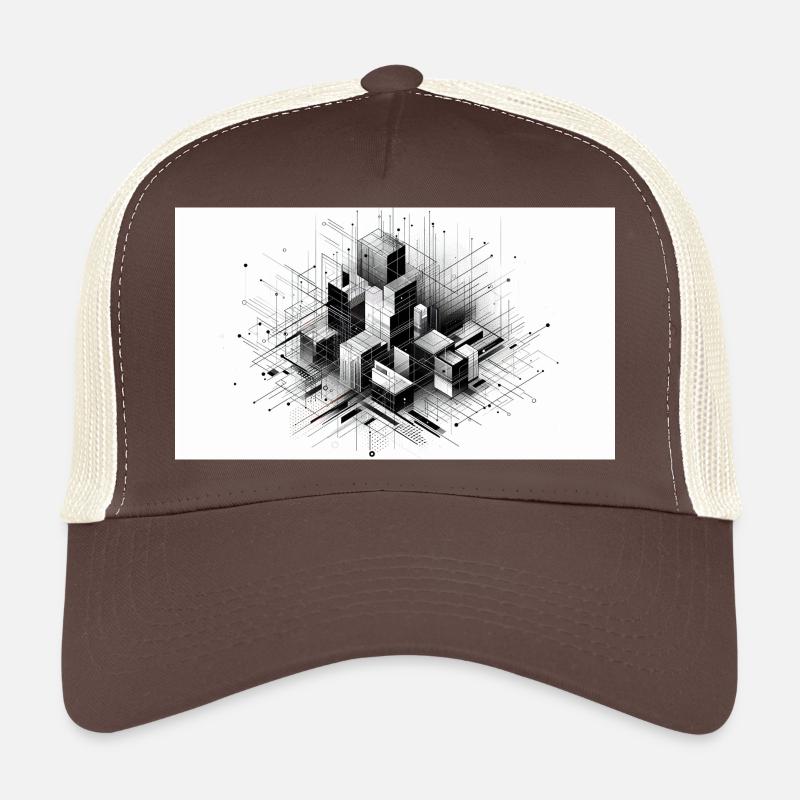 Abstract boxes Trucker Cap