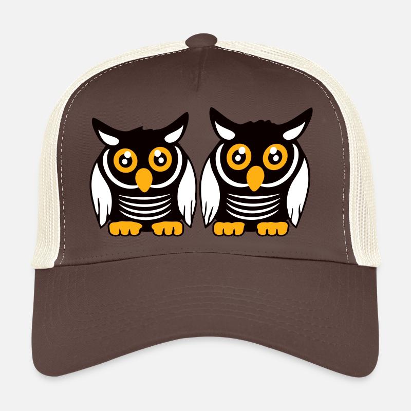 2 Eulen Team Vogel Freunde zwei Schleiereulen Crew Trucker Cap